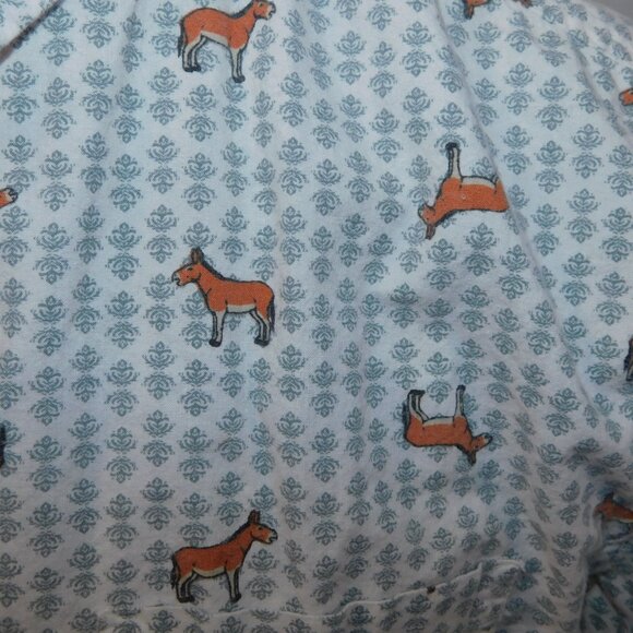 Straight Faded Mens M Donkey / ASS Print Short Sleeve button Front shirt - Picture 3 of 8